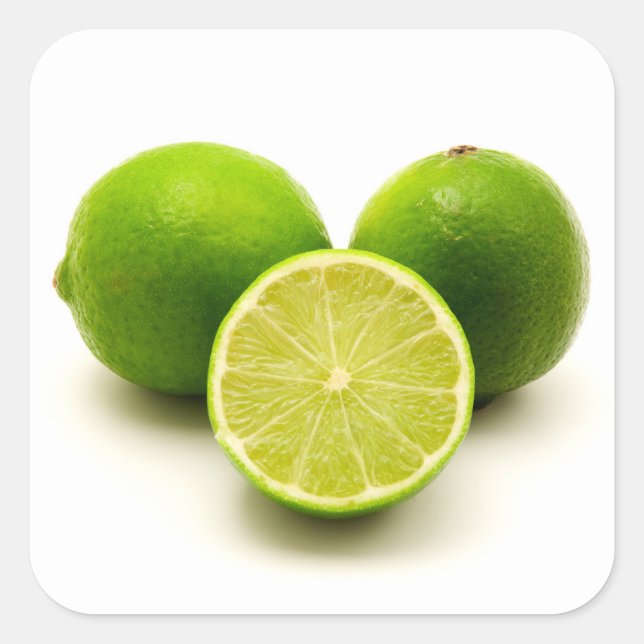 persisch Limon Quadratischer Aufkleber (Vorderseite)