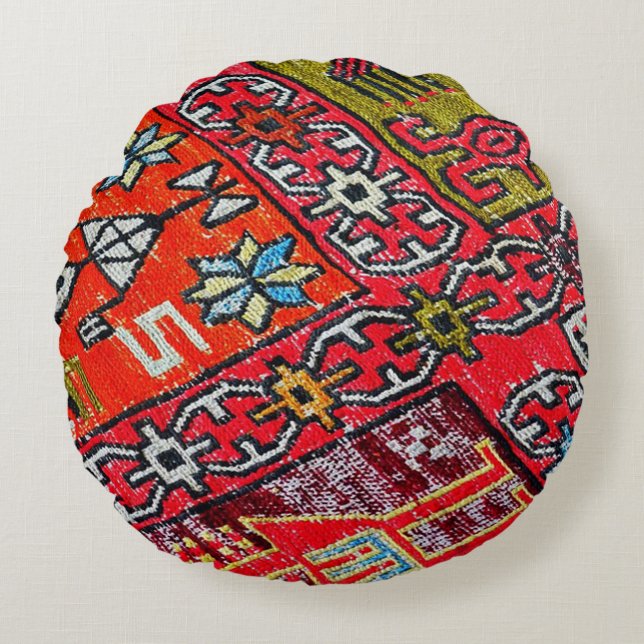 Persisch, Muster, Teppichboden Rundes Kissen (Vorderseite)