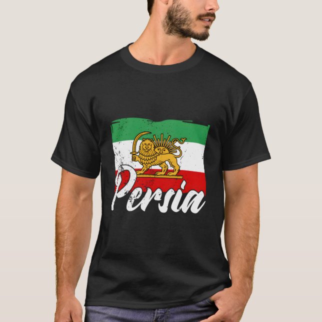Persische Antike Flaggen Iran Asien Farsi iranisch T-Shirt (Vorderseite)