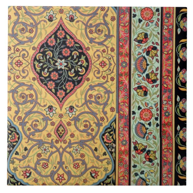 Persische Dekoration, Platte XXV von 'vielfarbigem Fliese (Vorderseite)