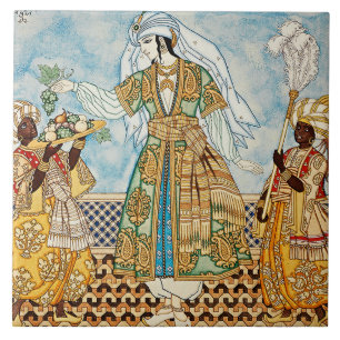 „Persische Frauen“ Illustration von Ivan Bilibin Fliese