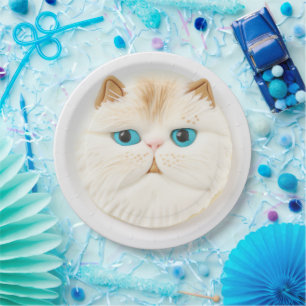 Persische Katze 3D Inspiriert Pappteller