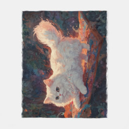 Persische Katze auf einem fliegenden Teppich Fleecedecke