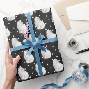 Persische Katze auf Punkten Geschenkpapier