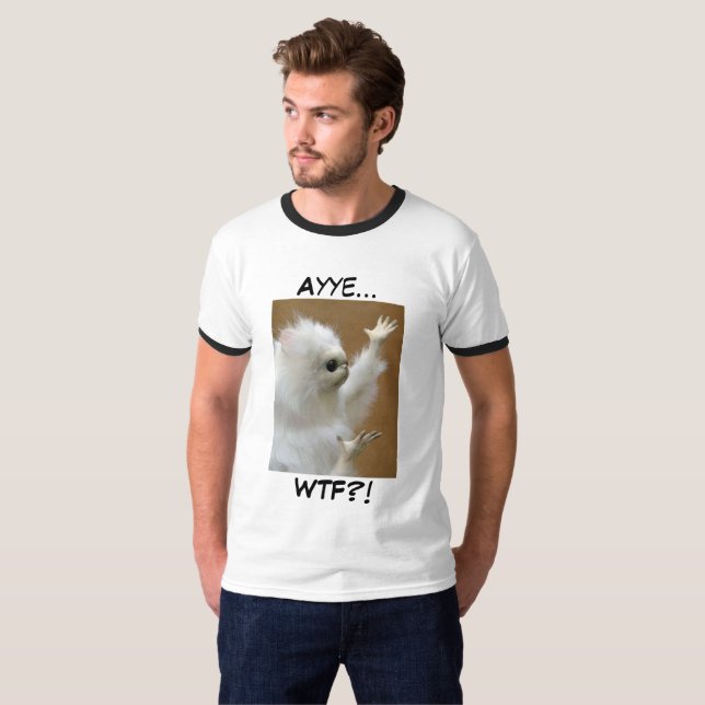 Persische Katze meme Ayye WTF Shirt (Vorne ganz)