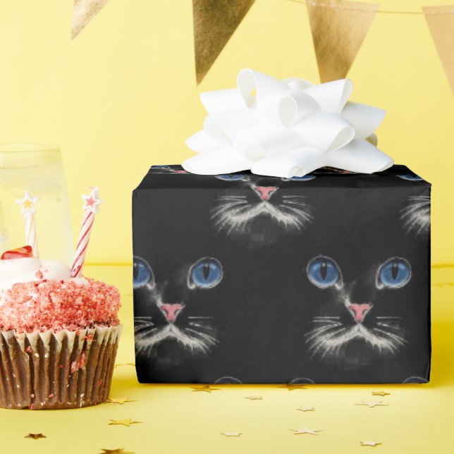 Persische Katze mit blauen Augen Geschenkpapier (Geburtstagsparty)