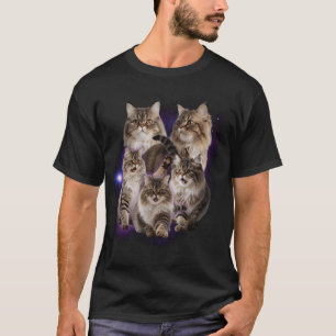 Persische Katzen Retro Vintag 90er Jahre Design Fu T-Shirt