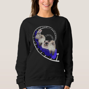 Persische Katzen Roller Untersetzer Womens Sweatshirt