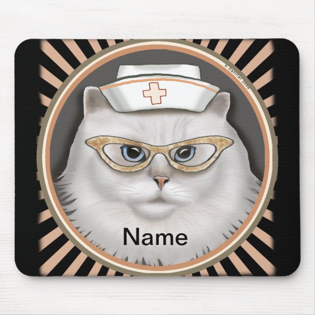 Persische Katzenkrankenschwester  Mousepad (Vorne)