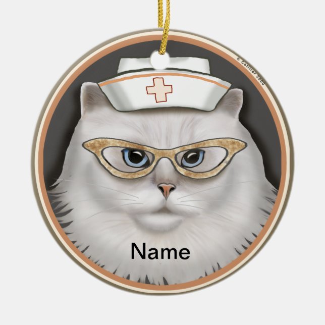 Persische Katzenschwester Keramik Ornament (Vorne)