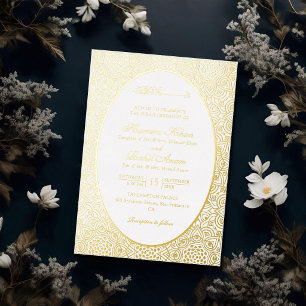 Persische Mihrab künstlerische islamische Hochzeit Folieneinladung