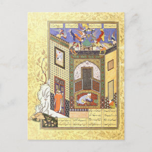 Persische Miniatur: Eine Vision der Engel Postkarte