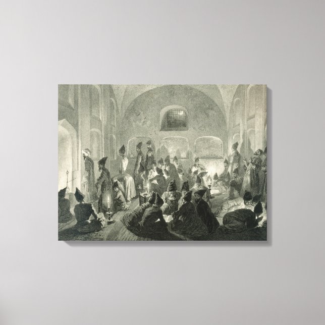 Persische Moschee in Jerewan, Armenien, eine Nacht Leinwanddruck (Vorderseite)