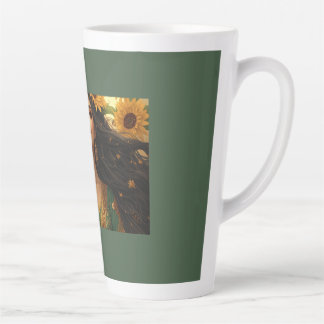 Persische Sonnenblumen-Damen-Tasse | Elegante Blum Milchtasse