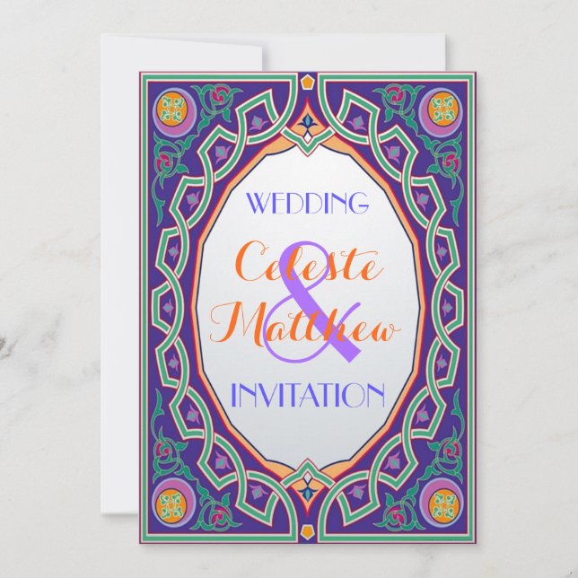 Persische türkische arabische marokkanische einladung (Vorderseite)