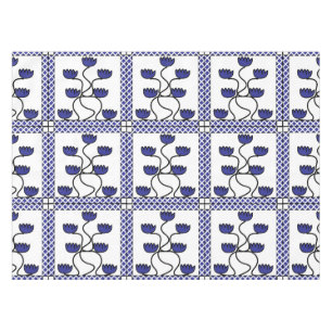 Persischer asiatischer blauer Blumen geometrisches Tischdecke