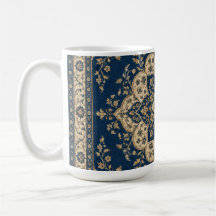 Persischer Becher Vintage-Medallion Marine Gold Ge