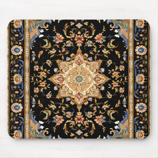 Persischer brauner Teppich Mousepad (Vorne)