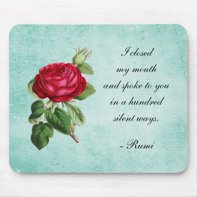 Persischer Dichter Rumi Typografie mit eleganter R Mousepad (Vorne)