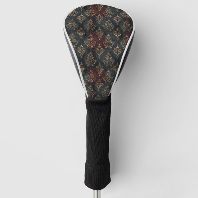 Persischer Gold Damask Noir Muster (2) Golf Headcover (Vorderseite)