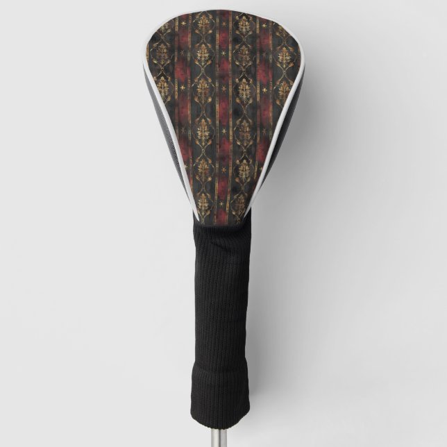 Persischer Gold Damast Noir Muster (3) Golf Headcover (Vorderseite)