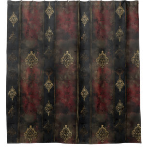 Persischer Gold Damast Noir Muster (4) Duschvorhang