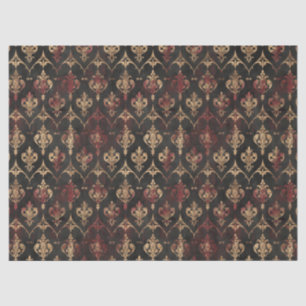 Persischer Gold Damast Noir Muster (5) Seidenpapier