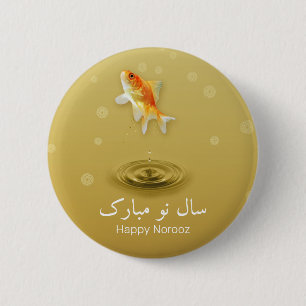 Persischer Happy New Year Norooz Fish Button