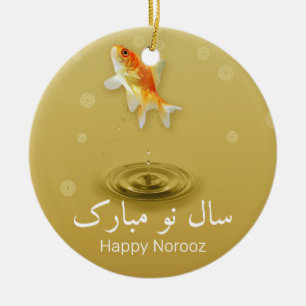 Persischer Happy New Year Norooz Fish Keramik Ornament