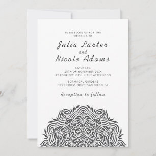 Persischer Juwelenbogen Ordinate Mandala Hochzeit Einladung