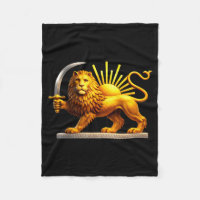 Persischer Löwe, iranische Flagge, Löwe & Sonnen-E
