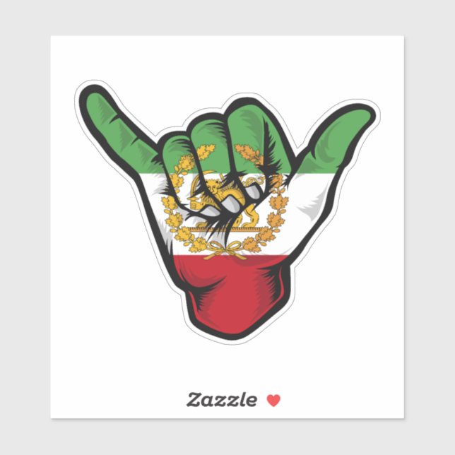 Persischer Löwe Schaka Hand Aufkleber (Blatt)