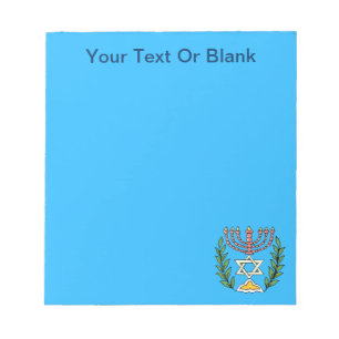 Persischer Magen David Menorah Notizblock
