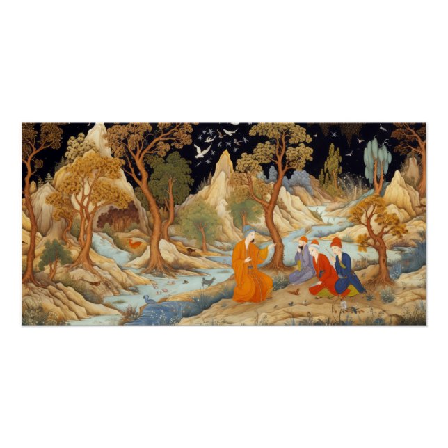 Persischer Miniaturstil Poster (Vorderseite)