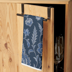 Persischer Mitternachtsgarten Luxus Navy Blau Geschirrtuch