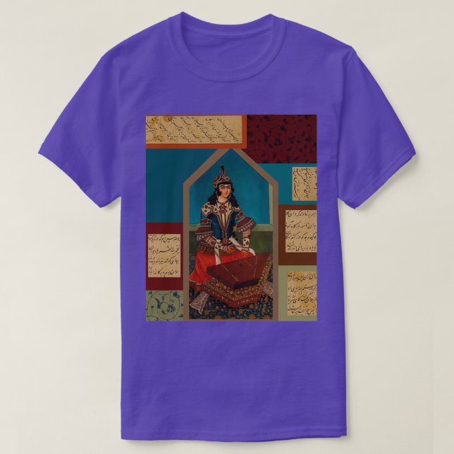 Persischer Musiker und Kalligrafie - Zipped Hoodie T-Shirt (Design vorne)