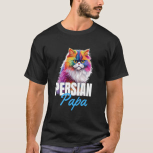 Persischer Papa Bunter Süßer Katzenbesitzer Junge  T-Shirt
