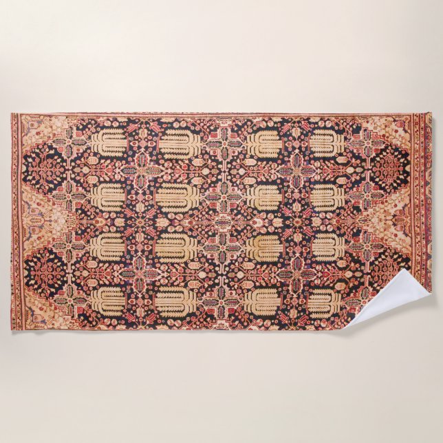 Persischer Rug Print aus dem 17. Jahrhundert Strandtuch (Vorderseite)