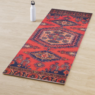 Persischer Teppich östlicher Akzent Vintage Türkis Yogamatte