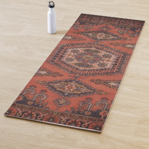 Persischer Teppich östlicher Akzent Vintage Türkis Yogamatte