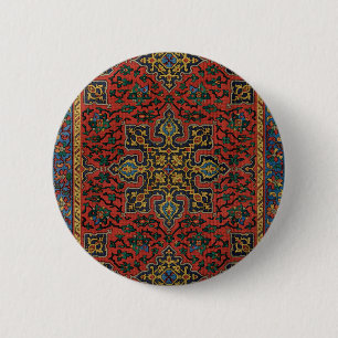 Persischer Teppich Rot Blau Klassisch Button