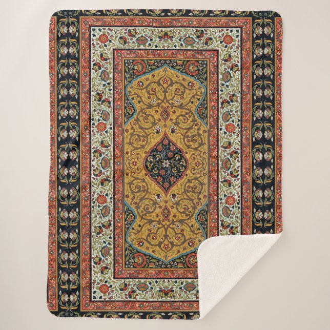 Persischer Teppichboden Elegantes Design Sherpadecke (Vorderseite)