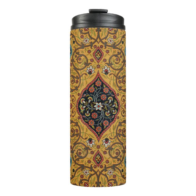 Persischer Teppichboden Elegantes Design Thermosbecher (Vorderseite)