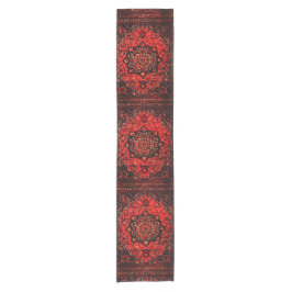 Persischer Teppichboden in Rose getönt Feld Kurzer Tischläufer