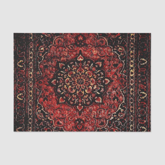 Persischer Teppichboden in Rose getönt Feld Seidenpapier (Vorderseite)