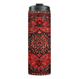 Persischer Teppichboden in Rose getönt Feld Thermosbecher