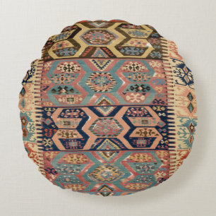 Persischer türkischer Kilim Tepet Rug Antique Kili Rundes Kissen