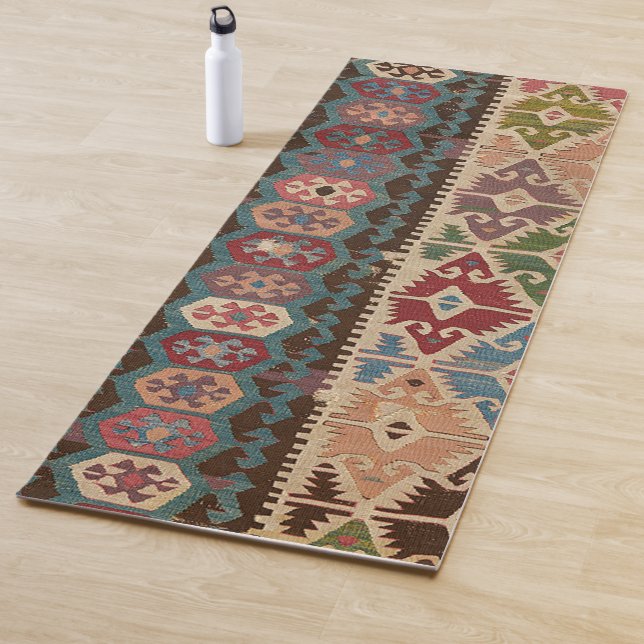 Persischer türkischer Teppichmuster-Killim Yogamatte (Beispiel)