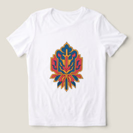 Persisches Blumen-Teppichdesign-T-Shirt Tri-Blend Shirt