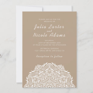 Persisches Juwel Bogen Ordinate Mandala Hochzeit Einladung